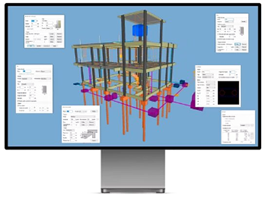 Modelo BIM estrutural MDT Engenharia